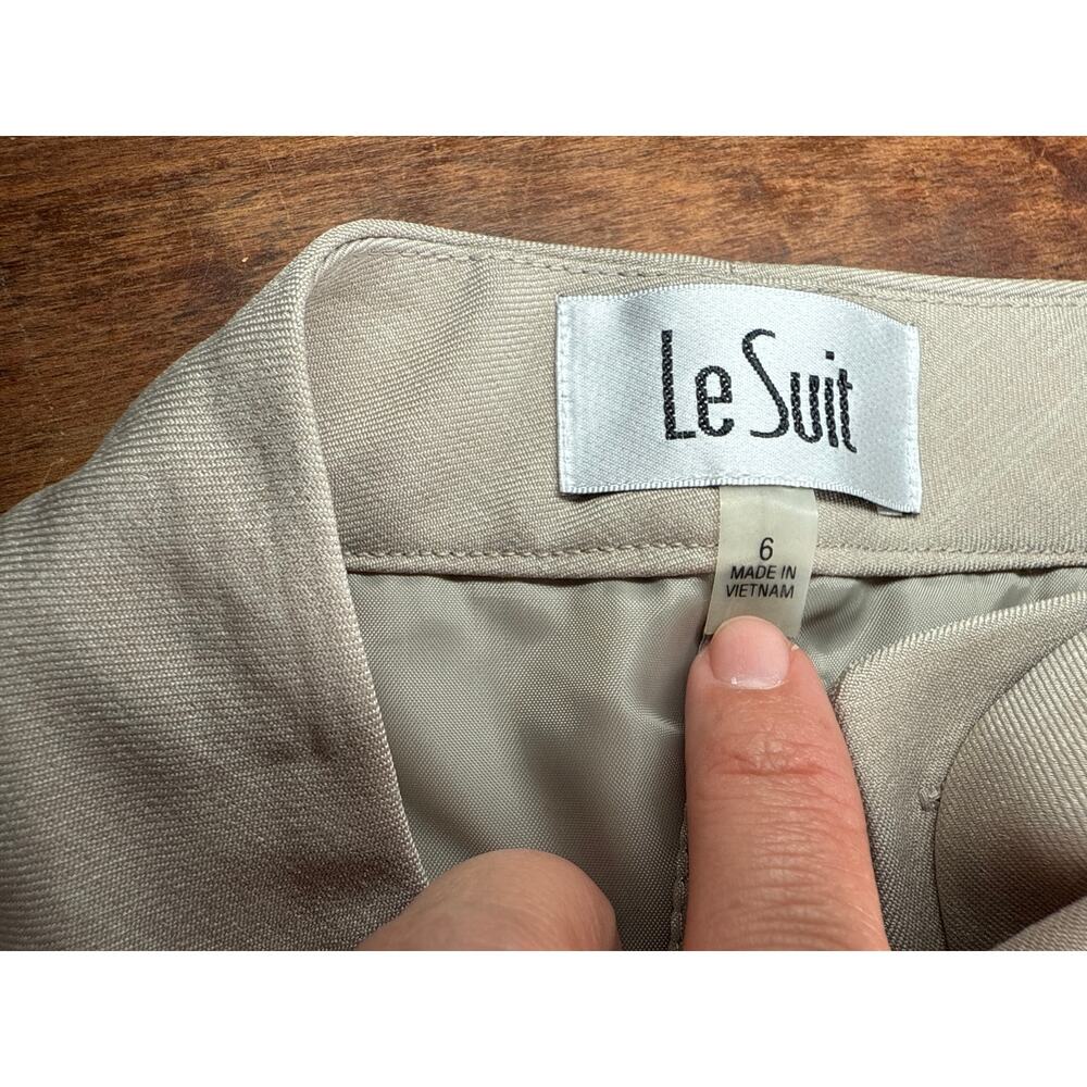 New With Tags Women's Le Suit Two Piece Pant Suit Set Size 6 Color: Summer Straw - Picture 5 of 14